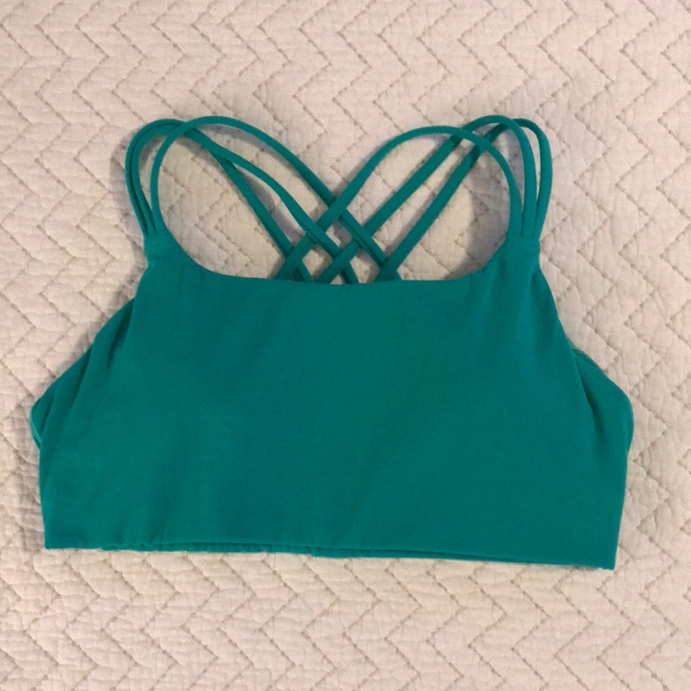 Athleta sports bra, size large, green.